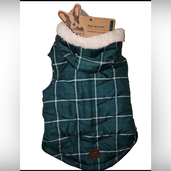 Other - Pup Crew Green Plaid Puffer Puppy/Dog Coat/Jacket, small